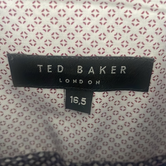 Ted Baker purple and white pattern button down - Picture 2 of 4